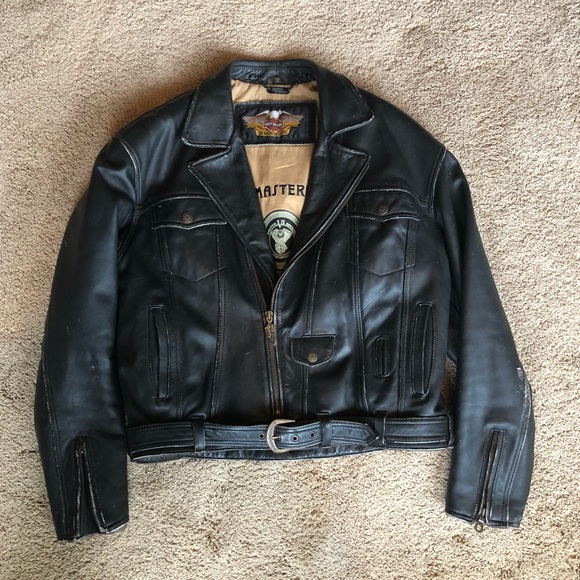 harley davidson distressed leather jacket